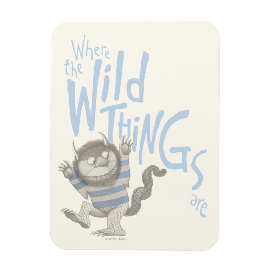 Waar de wilde dingen worden genoteerd - blauw magneet (Verticaal)