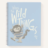 Waar de wilde dingen worden genoteerd - blauw notitieboek (Voorkant)