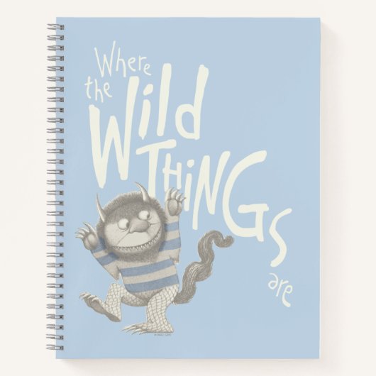 Waar de wilde dingen worden genoteerd - blauw notitieboek (Voorkant)