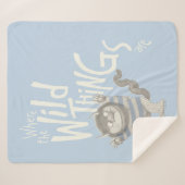 Waar de wilde dingen worden genoteerd - blauw sherpa deken (Voorkant (horizontaal))