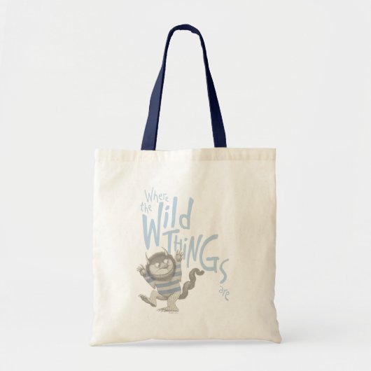 Waar de wilde dingen worden genoteerd - blauw tote bag (Voorkant)