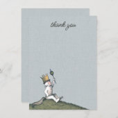 Waar de Wilde Dingen Zijn Baby Shower Bedankkaart (Voorkant / Achterkant)