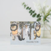 Waar de Wilde Dingen Zijn Baby Shower Bedankt Briefkaart (Staand voorkant)