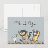 Waar de Wilde Dingen Zijn Baby Shower Bedankt Briefkaart (Voorkant / Achterkant)