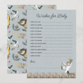 Waar de wilde dingen zijn Baby shower wensen Notitiekaartje (Voorkant / Achterkant)