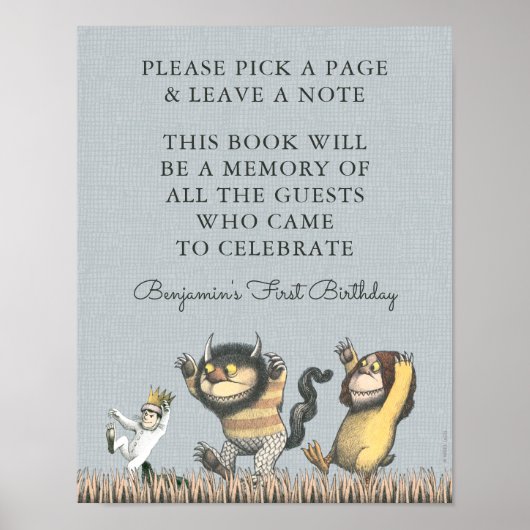 Waar de wilde dingen zijn | Boekhouding Poster (Voorkant)