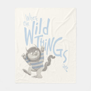 Waar de Wilde Dingen Zijn Citaat - Blauw Fleece Deken