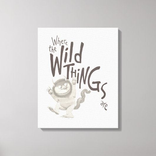 Waar de Wilde Dingen Zijn citaat Canvas Afdruk (Voorkant)