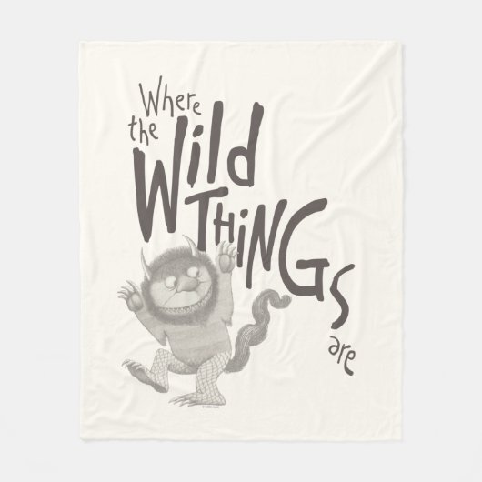 Waar de Wilde Dingen Zijn citaat Fleece Deken (Voorkant)