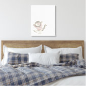 Waar de Wilde Dingen Zijn Citaat - Roze Canvas Afdruk (Insitu (Slaapkamer))