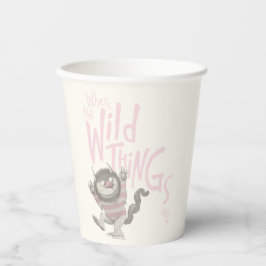 Waar de Wilde Dingen Zijn Citaat - Roze Papieren Bekers