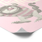 Waar de Wilde Dingen Zijn Citaat - Roze Poster (Hoek)