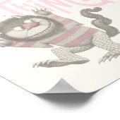 Waar de Wilde Dingen Zijn Citaat - Roze Poster (Hoek)