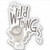 Waar de Wilde Dingen Zijn citaat Sticker (Voorkant)