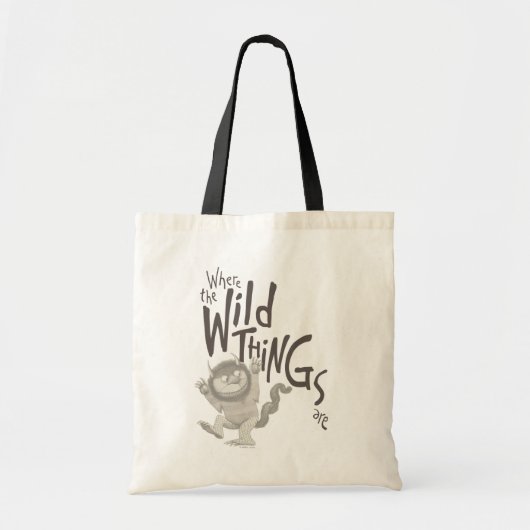 Waar de Wilde Dingen Zijn citaat Tote Bag (Voorkant)