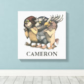 Waar de wilde dingen zijn | Creaters Canvas Afdruk (Insitu (Houten vloer))