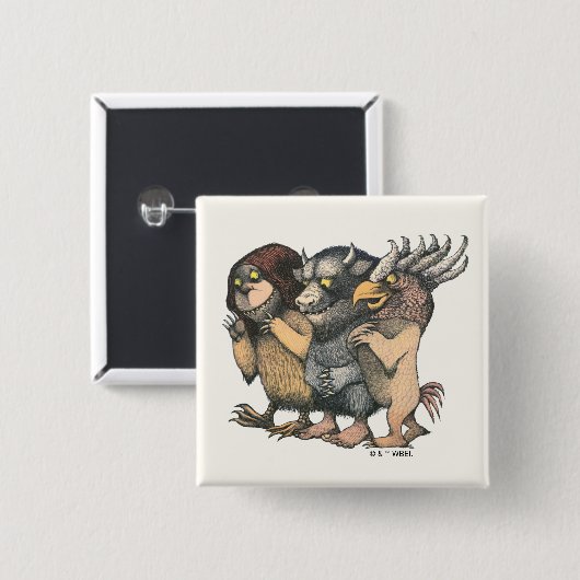Waar de wilde dingen zijn | Creaters Vierkante Button 5,1 Cm (Voorkant /achterkant)