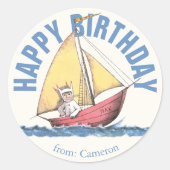 Waar de wilde dingen zijn | Fijne verjaardag Ronde Sticker (Voorkant)