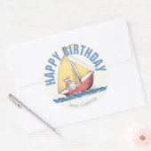 Waar de wilde dingen zijn | Fijne verjaardag Ronde Sticker (Envelop)