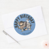 Waar de wilde dingen zijn | Fijne verjaardag Ronde Sticker (Envelop)