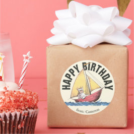 Waar de wilde dingen zijn | Fijne verjaardag Ronde Sticker