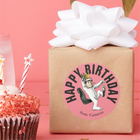 Waar de wilde dingen zijn | Fijne verjaardag Ronde Sticker (Feest)