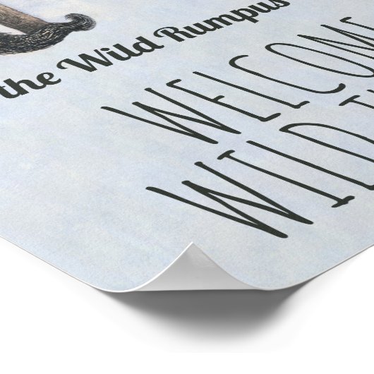 Waar de wilde dingen zijn - geboorte welkom poster (Hoek)