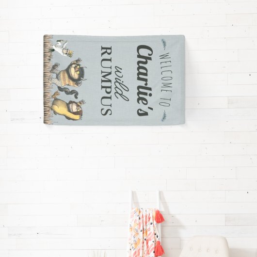 Waar de wilde dingen zijn - geboorte welkom spandoek (Insitu)