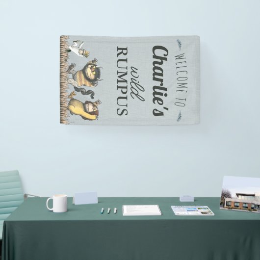 Waar de wilde dingen zijn - geboorte welkom spandoek (Beurs)