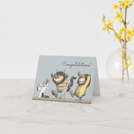 Waar de wilde dingen zijn | Gefeliciteerd Kaart (Gele Bloem)