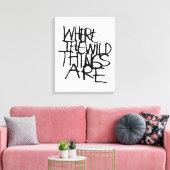 Waar de wilde dingen zijn | Handgeschreven Canvas Afdruk (Insitu (Woonkamer))