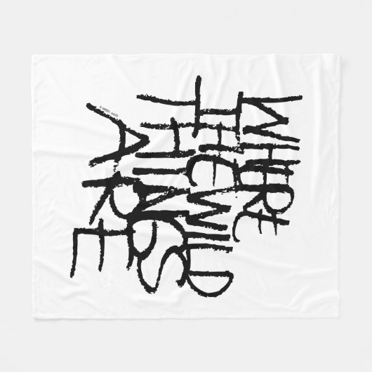 Waar de wilde dingen zijn | Handgeschreven Fleece Deken (Voorkant (Horizontaal))