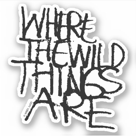 Waar de wilde dingen zijn | Handgeschreven Sticker (Voorkant)