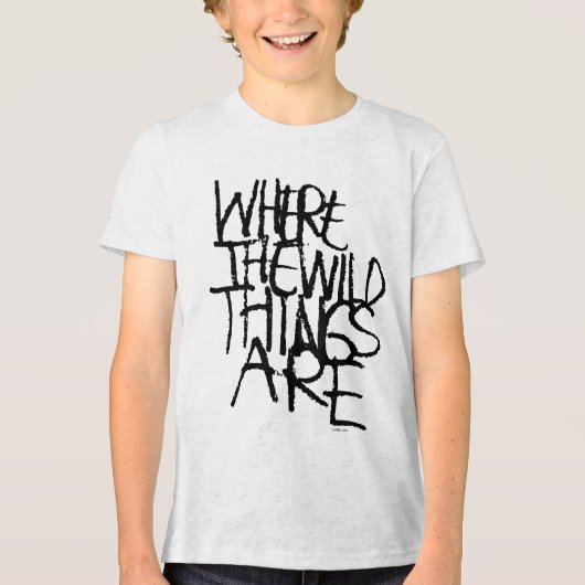 Waar de wilde dingen zijn | Handgeschreven Tri-Blend Shirt (Voorkant)