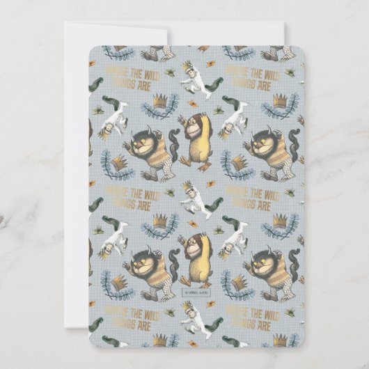 Waar de wilde dingen zijn | Het is een Jongen Baby Kaart (Achterkant)