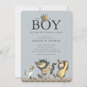 Waar de wilde dingen zijn | Het is een Jongen Baby Kaart (Voorkant)