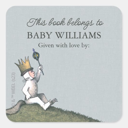 Waar de wilde dingen zijn, hoort dit boek toe vierkante sticker (Voorkant)