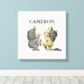 Waar de wilde dingen zijn | Jouw namen toevoegen Canvas Afdruk (Insitu (Houten vloer))