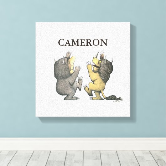 Waar de wilde dingen zijn | Jouw namen toevoegen Canvas Afdruk (Insitu (Houten vloer))