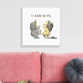 Waar de wilde dingen zijn | Jouw namen toevoegen Canvas Afdruk (Insitu (Woonkamer))