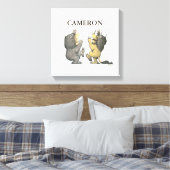 Waar de wilde dingen zijn | Jouw namen toevoegen Canvas Afdruk (Insitu (Slaapkamer))