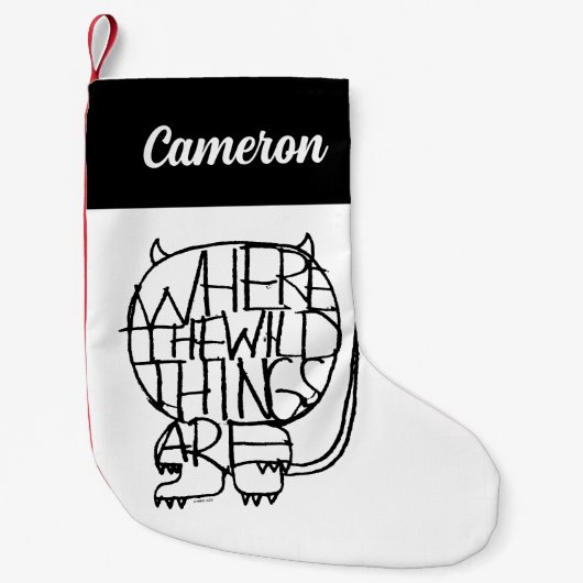 Waar de wilde dingen zijn | Jouw namen toevoegen Kleine Kerstsok (Voorkant)