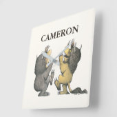 Waar de wilde dingen zijn | Jouw namen toevoegen Vierkante Klok (Hoek)