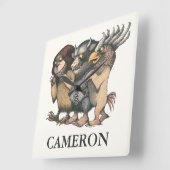 Waar de wilde dingen zijn | Jouw namen toevoegen Vierkante Klok (Hoek)