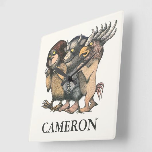 Waar de wilde dingen zijn | Jouw namen toevoegen Vierkante Klok (Hoek)