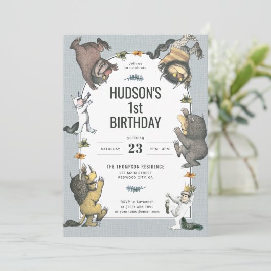 Waar de wilde dingen zijn karakter verjaardag kaart (Staand voorkant)