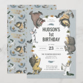 Waar de wilde dingen zijn karakter verjaardag kaart (Voorkant / Achterkant)