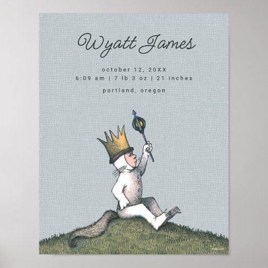 Waar de wilde dingen zijn - koning Max | Vogelvlek Poster (Voorkant)