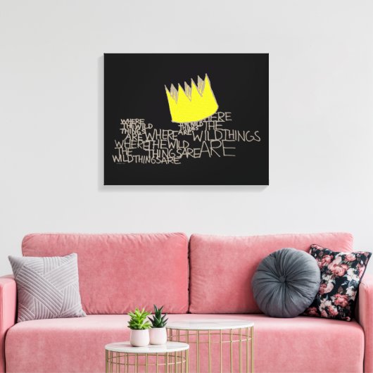 Waar de wilde dingen zijn | Kroon Canvas Afdruk (Insitu (Woonkamer))