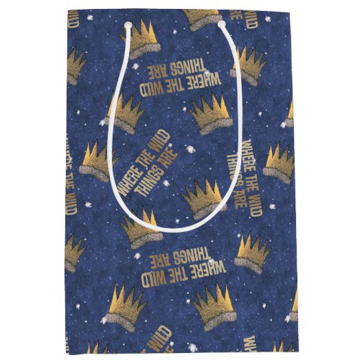 Waar de wilde dingen zijn kroon en sterren patroon medium cadeauzakje (Voorkant)